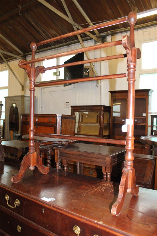 Victorian mahogany towel rail